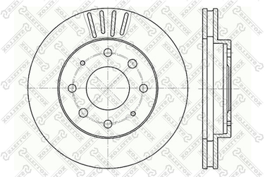 Stellox 6020-3025V-SX Диск торм. пер. Mitsubishi Space Wagon/R | перед | - 1