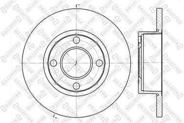 Stellox 6020-4737-SX Диск торм. пер. Audi 80 B3 1.6/2.0/1.9td | перед | - 1