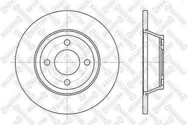 Stellox 6020-4741-SX Диск торм.пер. Audi 80 B4 1.6/2.0i 92> | перед | - 1