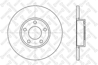 Stellox 6020-4742-SX Диск торм.пер. Audi 100/a4/a6 2.0 90> | перед | - 1