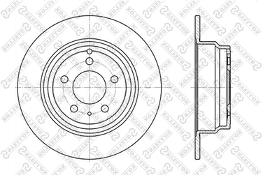 Stellox 6020-4833-SX Диск торм. зад. Volvo 850/c70/s70/v70 2. - 1