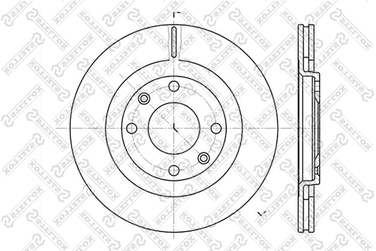 Stellox 6020-9915V-SX Диск торм. пер. Peugeot 405 1.8-2.0d 85> | перед | - 1