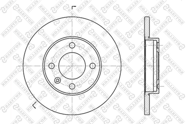 Stellox 6020-9933-SX Диск торм. пер. VW Golf/Passat 1.1 81> | перед | - 1