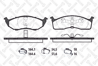 Stellox 621 000B-SX Колодки тормозные дисковые | перед | - 2