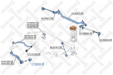 Stellox 71-32166-SX С/б рычага нижн. BMW e28/e34/e32/x5 all | перед прав/лев | - 2