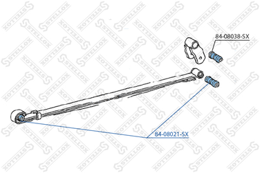 Stellox 84-08021-SX Сайлентблок рессоры (мр) 12x54x70 MB 20 | зад прав/лев | - 2