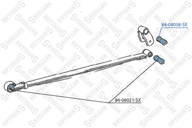 Stellox 84-08038-SX Сайлентблок рессоры (мр)12x32/38x70 MB | зад | - 2