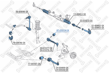 Stellox 87-03319-SX С/б рычага верх. л.+п. MB w203/c209/a20 | перед прав/лев | - 2