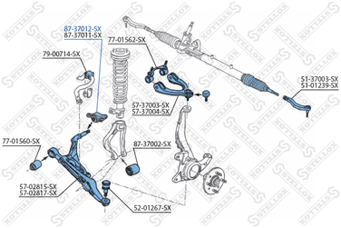 Stellox 87-37012-SX С/б нижн. рычага зад. л. Honda Civic al | перед лев | - 2