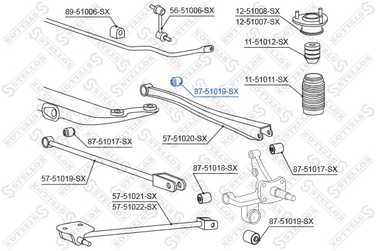 Stellox 87-51019-SX С/б зад. продол. рычага наружн. Hyundai - 1