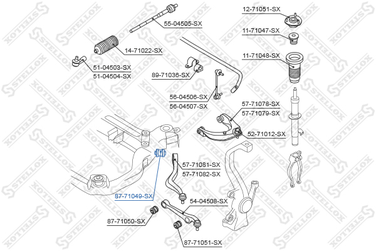Stellox 87-71049-SX С/б нижн. рычага зад. Mazda 6 gg/gy all | прав/лев | - 1