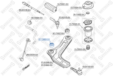 Stellox 87-73006-SX С/б рычага пер. Daewoo Nubira 97> | перед | - 1