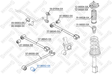 Stellox 87-98002-SX С/б продол. рычага зад. подвески Toyota - 2