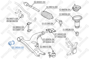 Stellox 87-98044-SX С/б рычага пер. Toyota RAV 4 sxa1# 96-00 | перед | - 2