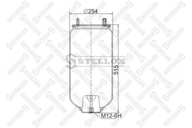 Stellox 90-41590-SX Пневмоподушка без стакана 1шп. m12. 1шп- - 1