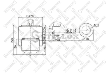 Stellox 90-78041-SX Пневмоп. со стак. Volvo fm/fh9/12/16 HCV - 1