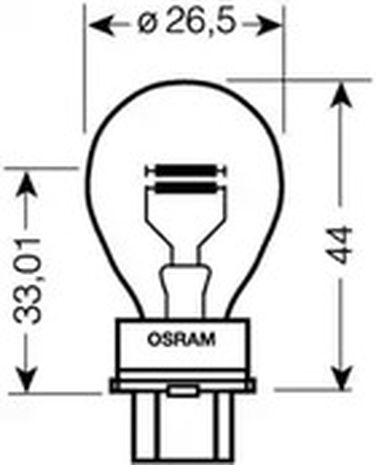 Osram 3757AK Лампа py27/7w 12V 27/7w w2.5x16q original line качество оригинальной з/ч (оем) 1 шт. - 2