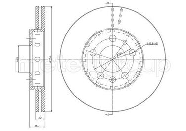Metelli 23-0390C Диск тормозной | перед | - 1