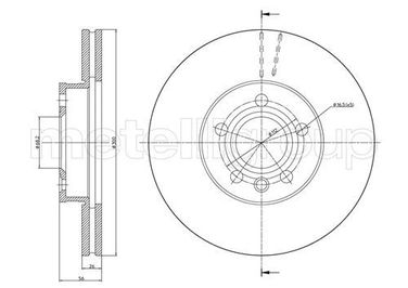 Metelli 23-0736C Тормозной диск | перед | - 1