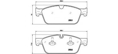 Brembo P 50 102 Колодки тормозные дисковые | перед | - 1
