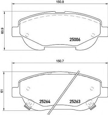 Brembo P 83 148 Колодки тормозные дисковые | перед | - 1