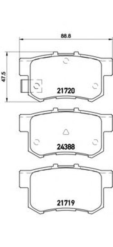 Brembo P 79 027 Колодки тормозные дисковые | зад | - 1