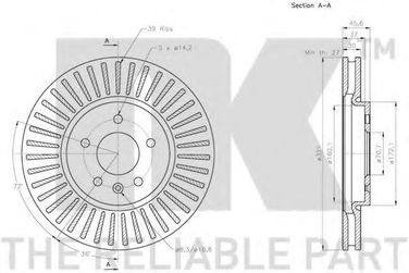 NK 313675 Тормозной диск | перед | - 3
