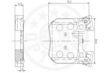 Optimal 12481 Колодки тормозные дисковые | зад | - 3