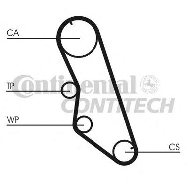 Contitech CT754WP1 Комплект ремня ГРМ + насос водяной  - 1
