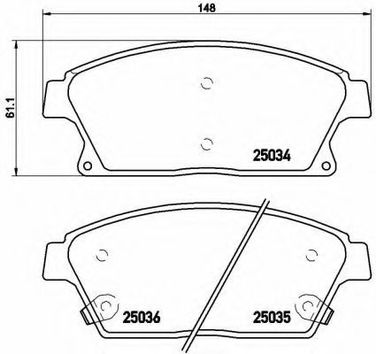 Brembo P 59 077 Колодки тормозные дисковые | перед | - 1