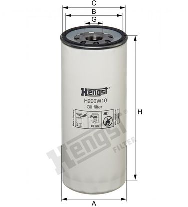 Hengst H200W10 Фильтр масляный HCV - 2