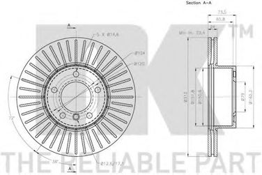 NK 311582 Диск тормозной | перед | - 3