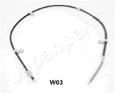 Japanparts BC-W03 Трос, стояночная тормозная система - 1