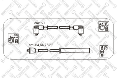 Stellox 10-38104-SX Ком-т проводов Ford Sierra/Scorpio 1.8/ - 1