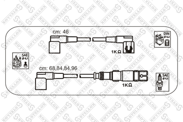 Stellox 10-38248-SX Ком-т проводов MB w201 1.8-2.3 82-92/w1 - 1