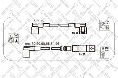 Stellox 10-38260-SX Ком-т проводов MB w124/w201/w126 2.6/3. - 1