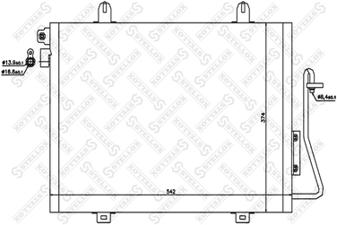 Stellox 10-45175-SX Радиатор конд. Dacia Logan 1.4/1.6 04> - 1