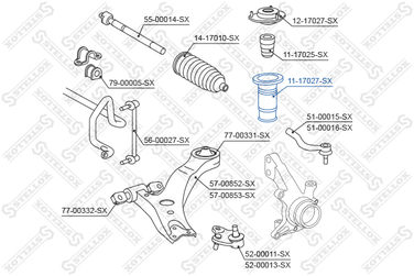 Stellox 11-17027-SX Пыльник аморт. пер. Toyota Camry 06> | перед | - 2