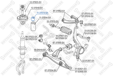 Stellox 11-37013-SX Отбойник аморт. пер. Honda Civic eg/eh/ | перед | - 2