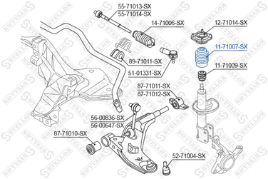 Stellox 11-71007-SX Пыльник аморт.пер. Mazda 626 gd/gv/ge 87 | перед | - 2
