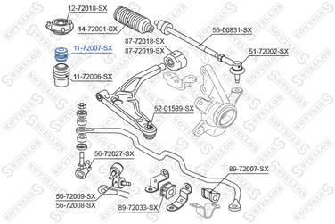 Stellox 11-72007-SX Отбойник аморт. пер. Mitsubishi Galant | перед | - 2