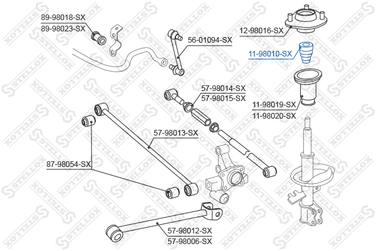 Stellox 11-98010-SX Отбойник аморт. зад. Toyota Camry sxv20 - 2