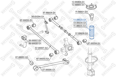 Stellox 11-98028-SX Пыльник аморт.зад. Toyota Celica/Corolla - 2