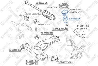 Stellox 11-98043-SX Защитный колпак / пыльник, амортизатор | перед | - 2