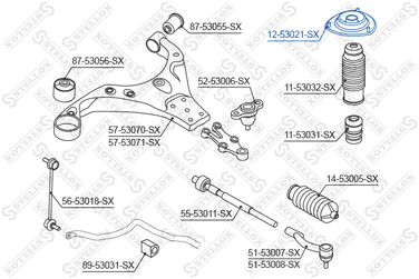 Stellox 12-53021-SX Опора амортизатора пер. KIA Sportage, h | перед | - 2