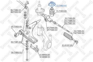 Stellox 12-71003-SX Опора стойки амортизатора | перед | - 2