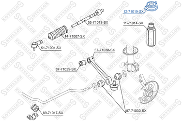 Stellox 12-71019-SX Опора амортизатора пер. Mazda 121 87-96 | перед | - 2