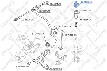 Stellox 12-71053-SX Опора амортизатора пер. Mazda MPV 2.0-3 | перед | - 2