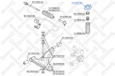 Stellox 12-74017-SX Опора амортизатора пер. Nissan Micra/Ma | перед | - 2