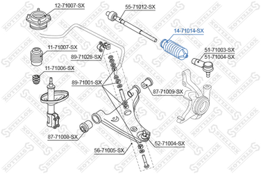 Stellox 14-71014-SX Пыльник рул. рейки Mazda 323 BJ 98-00 - 2